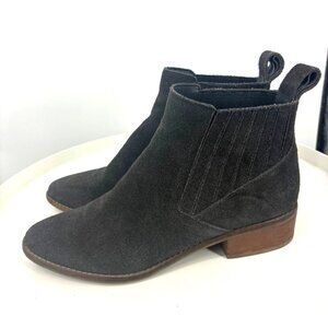 Dolce Vita Terra Charcoal Gray Suede Booties 9
